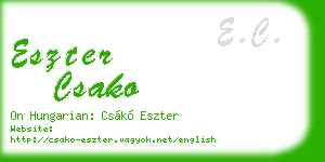 eszter csako business card